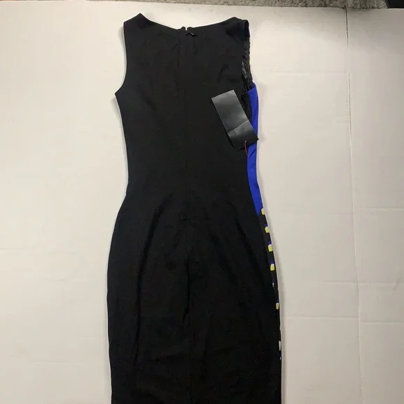 Mixed media print block midi dress - Picture 4 of 5